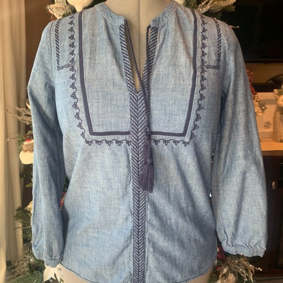 J Crew Mercantile Embroidered Top - Picture 3 of 9